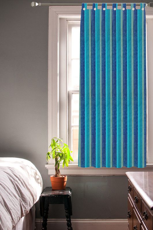 150 cm (5ft) Window Curtain  (BLUE)