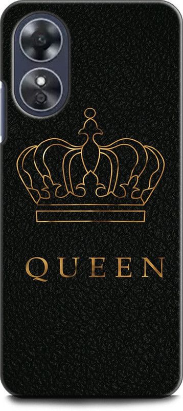 WallCraft Back Cover for OPPO A17, CPH2477 QUEEN, GOLD, BLACK, QUOTES, POSITIVE  (Multicolor, Dual Protection, Pack of: 1)