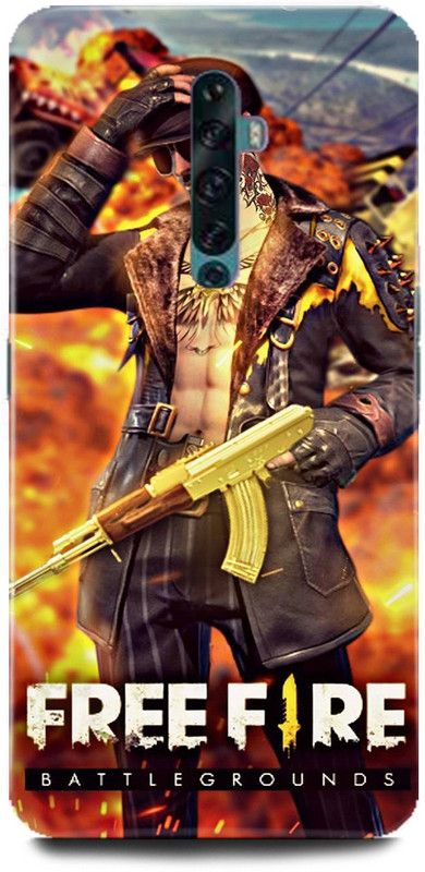 MP ARIES MOBILE COVER Back Cover for OPPO Reno2 Z, Freefire,Juego,Gun,Metal,Fire,Background,Game,  (Multicolor, Hard Case, Pack of: 1)