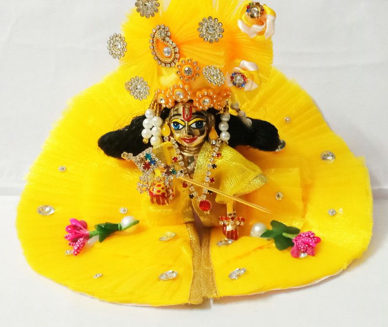 Shri Kunjbihari Shri Haridas Laddu Gopal Ji idol size 3 Deity Ornament  (Deity ornaments)