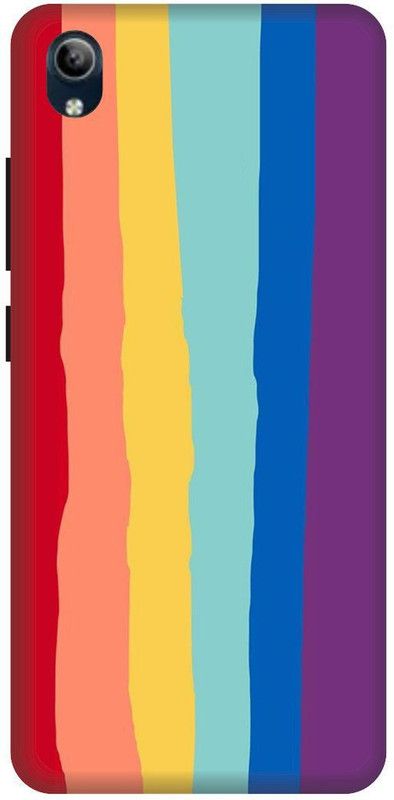 PHONE WALEY.COM Back Cover for VIVO Y91i , VIVO 1820 ,Color Gradient Rainbow Stripes,Apple logo, Printed  (Multicolor, Hard Case, Pack of: 1)