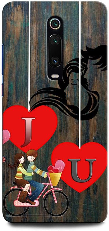 ORBIQE Back Cover for Redmi K20 JU, J LOVE U, U LOVE J, J LETTER, U LETTER, JU NAME  (Multicolor, Hard Case, Pack of: 1)