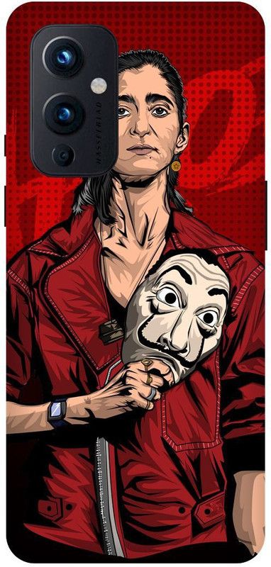 FRONK Back Cover for OnePlus 9 5G, LE2111, NAIROBI, MONEY, HEIST, ACTRESS  (Red, Hard Case, Pack of: 1)