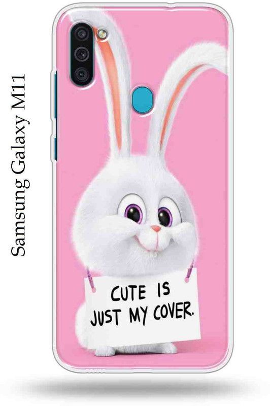 GAK Style Back Cover for Samsung Galaxy M11  (Pink, White, Silicon)