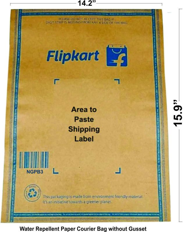 Flipkart NGPB3 Paper Paper Bag  (Brown, Pack of 10000)