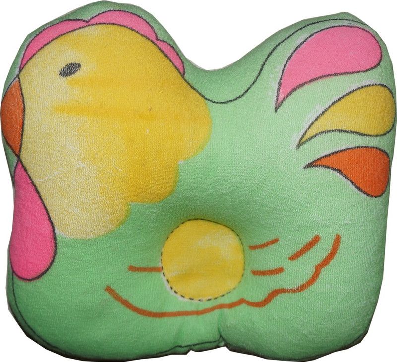 Muren Polyester Fibre Printed Bed/Sleeping Pillow Pack of 1  (Green, Yellow)