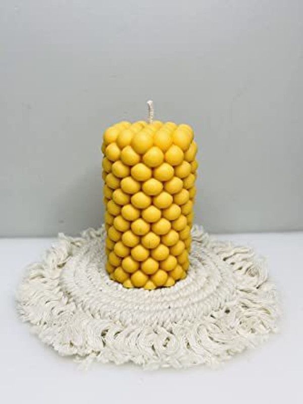 TRA Style Bubble Candle | Yellow Candle | Lemon Grass  (350 g)