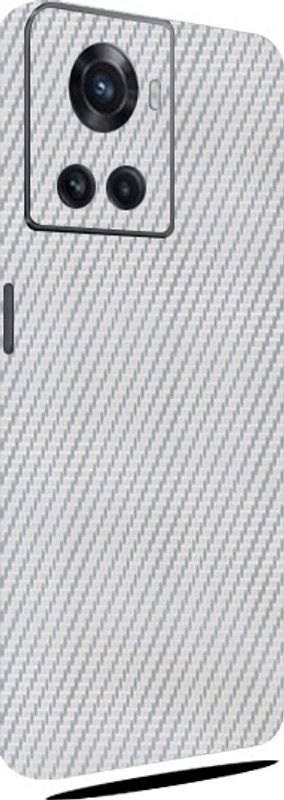 BUGGU OnePlus 10R 5G Mobile Skin  (Ultra Super Silver Carbon Fibre Skin With High Mattte Finish.)