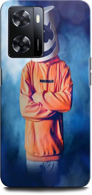 GRAFIQE Back Cover for OPPO A57 New MARSHMELLO, DJ, EDM, MUSIC, SMILEY, FUNNY  (Multicolor, Shock Proof, Pack of: 1)