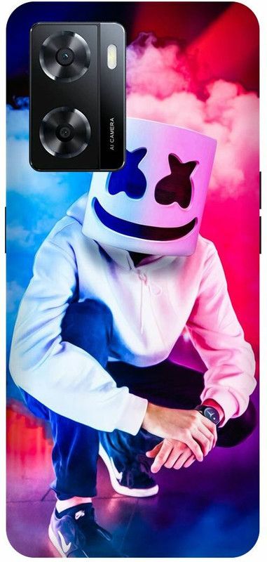 Dimora Back Cover for OPPO A 57e ,MARSHMELLO DJEDM MUSICSMILEY DJBOY MARSHMELLOW  (Multicolor, Hard Case, Pack of: 1)