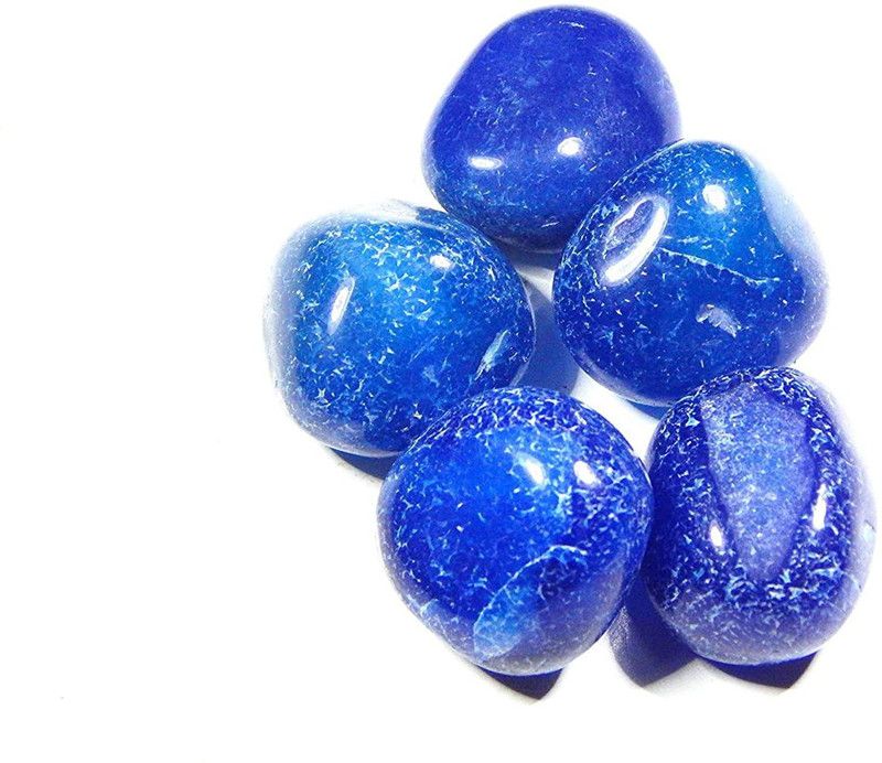 hoseki Blue Onyx Untreated,unheated Tumbled Stones 100cts stone Regular Asymmetrical Crystal Stone  (Multicolor 1 Pieces)