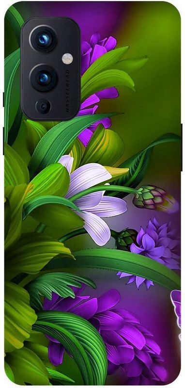FRONK Back Cover for OnePlus 9 5G, LE2111, GREEN, LEAF, NATURE, FLOWER, GRAPHIC  (Green, Hard Case, Pack of: 1)