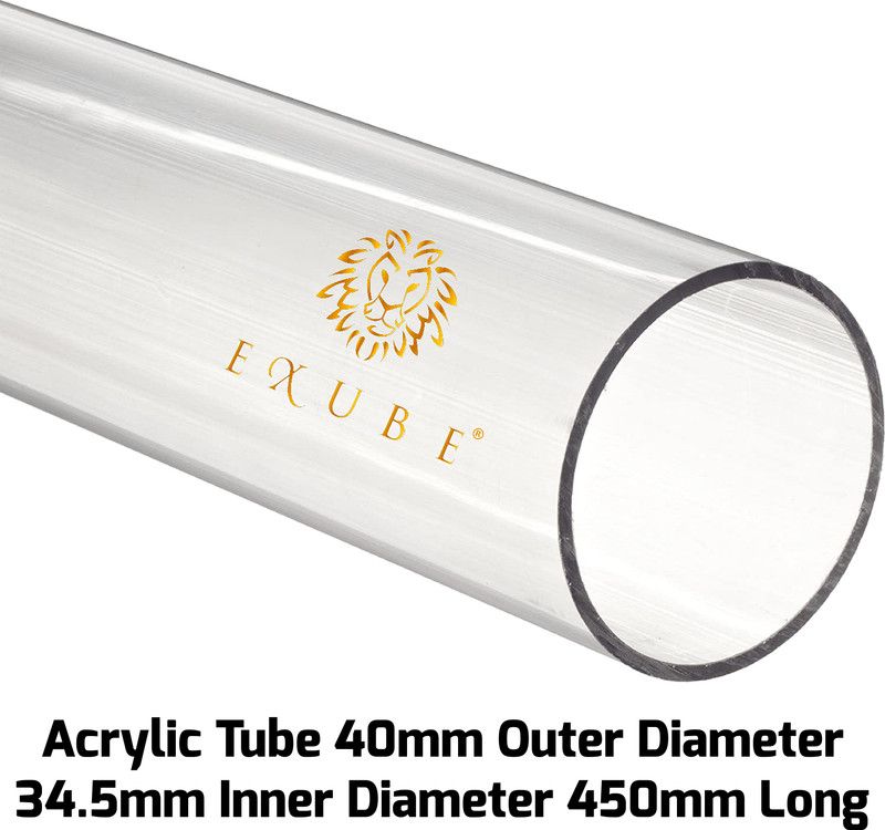 EXUBE Acrylic Tube 40mm O.D 34.5mm I.D 450mm Long Electronic Components Electronic Hobby Kit