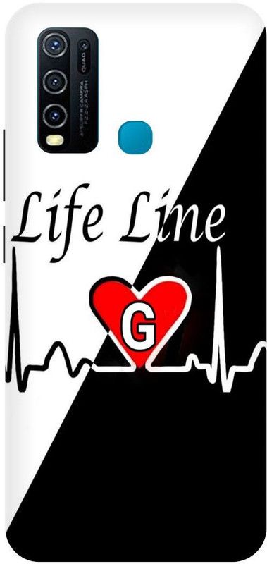 THE NARAYANA COLLECTIONS Back Cover for VIVO Y50- 1935-G,LIFE,LINE,ALPHABET,NAME  (Multicolor, Hard Case, Pack of: 1)
