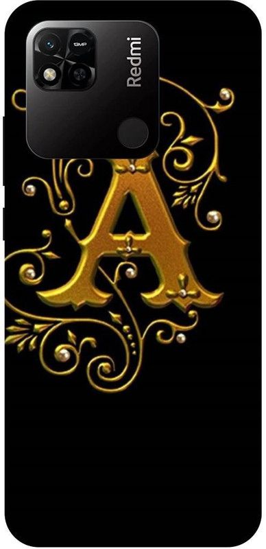 Dimora Back Cover for REDMI 10A, A NAME WITH LETTER ALPHABET  (Black, Hard Case, Pack of: 1)