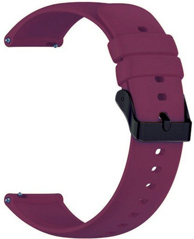 Melfo Black Clip Rubber Strap Compatible for Pebble Cosmos Bold Smart Watch Strap  (Red, Brown)