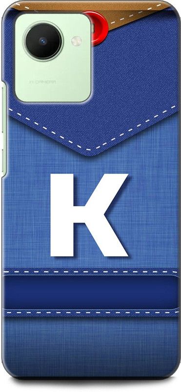 WallCraft Back Cover for Realme Narzo 50i Prime, RMX3506 K, K LETTER, K NAME, BLUE, JEANS, K ALPHABET, ALPHABET  (Multicolor, Dual Protection, Pack of: 1)