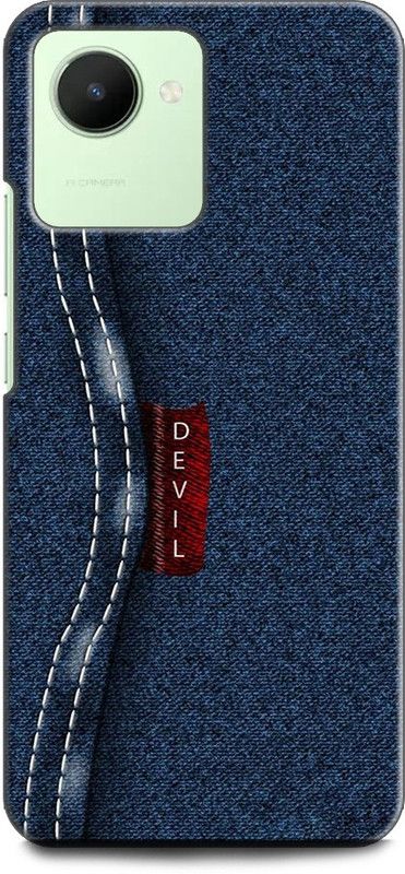 WallCraft Back Cover for Realme Narzo 50i Prime, RMX3506 JEANS, DEVIL, BLUE JEANS, TEXTURE, FABRIC, PATTERN  (Multicolor, Dual Protection, Pack of: 1)