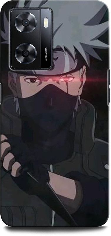 GRAFIQE Back Cover for OPPO A57e KAKASHI, NARUTO, ANIME, NEON, SUPERHERO, NINJA, BLACK  (Multicolor, Shock Proof, Pack of: 1)