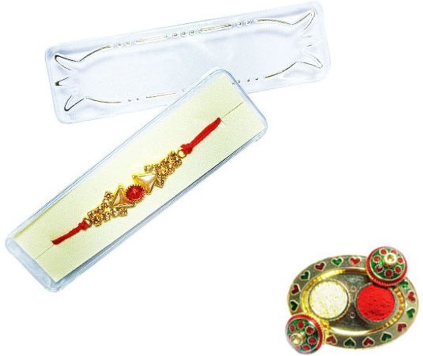 Chawal Roli Pack, Rakhi Set  (Rakhi set of 1,Roli & Chaval)