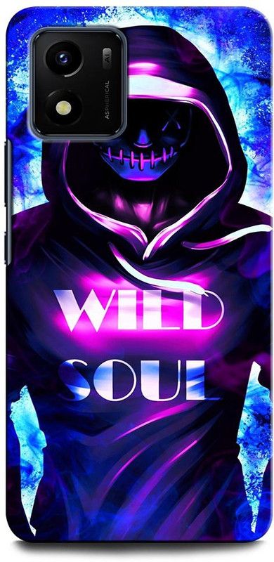 ORBIQE Back Cover for Vivo Y15s NEON MASK, JOKER, HACKER, V FOR VANDATA  (Multicolor, Hard Case, Pack of: 1)