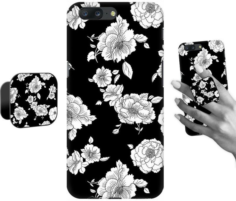 COBIERTAS Back Cover for OnePlus 5  (Black, Grey, Cases with Holder, Pack of: 2)