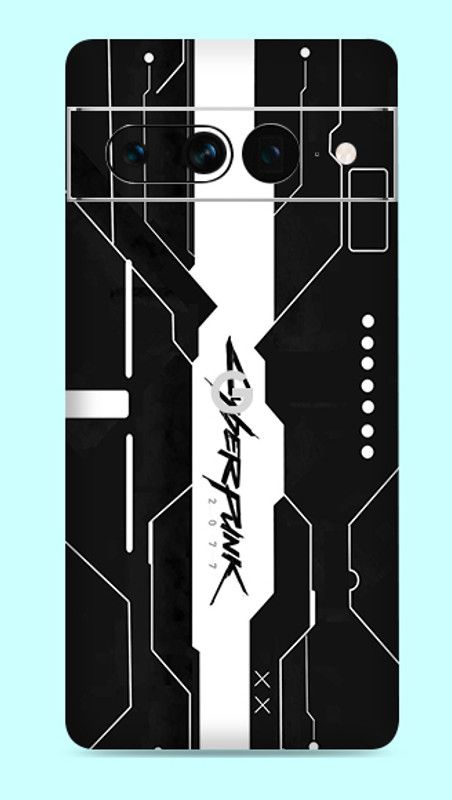 WeCre8 Skin's Google Pixel 7 Pro 5G Mobile Skin  (Simple Black Cyber Multicolor Mobile Skin)