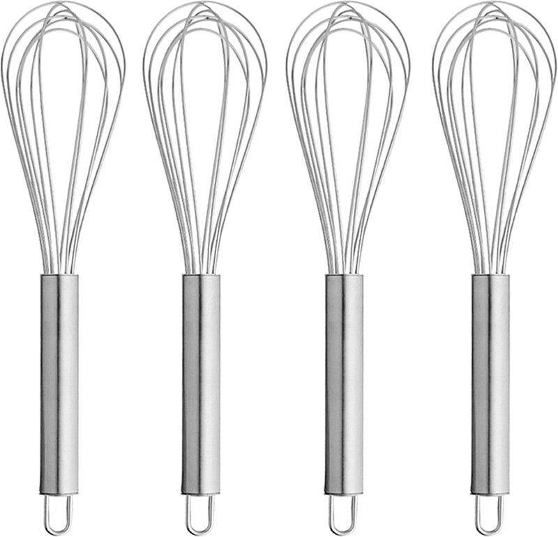 DreamBasket Stainess Steel Egg Whisk / Egg Beater Stainless Steel Balloon Whisk  (Pack of 4)