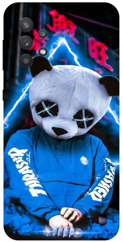 THE NARAYANA COLLECTIONS Back Cover for SAMSUNG GALAXY A32-TEDDY,PANDA,MAESHMELLO,SMILE,NEON  (Multicolor, Hard Case, Pack of: 1)