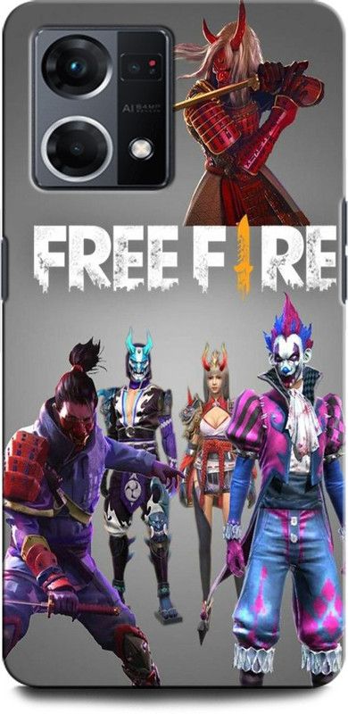 INTELLIZE Back Cover for OPPO Reno7 4G FREEFIRE, JUEGO, GUN, METAL, FIRE, GAME  (Multicolor, Hard Case, Pack of: 1)