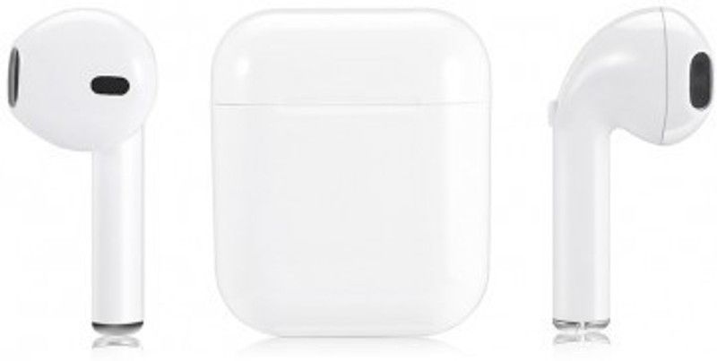 Buddymate BLUETOOTH HEADSET With High Bass Sound Quality Bluetooth Headset  (White, In the Ear)