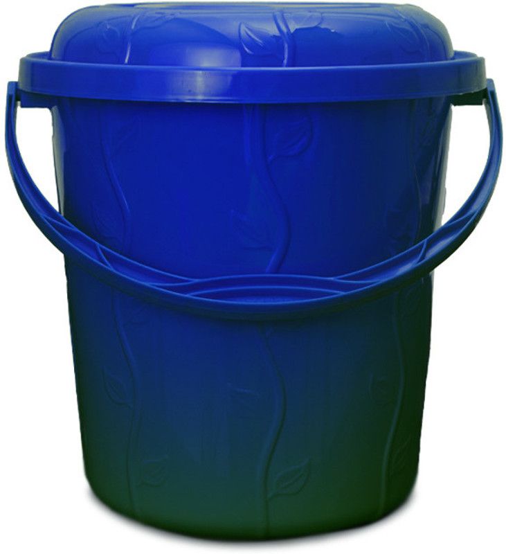 DEEPAK Deepak Kalash Bucket With Lid And Plastic Handle (Opaque) 18 L Plastic Bucket  (Blue)
