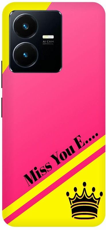 Bluvver Back Cover for Bluvver Back Cover For vivo Y22, Vivo V2207, Miss You E  (Multicolor, Shock Proof, Pack of: 1)