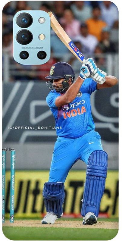 FRONK Back Cover for OnePlus 9R 5G, LE2101, ROHIT, SHARMA, INDIAN, PLAYER, MUMBAI, INDIANS  (Blue, Hard Case, Pack of: 1)