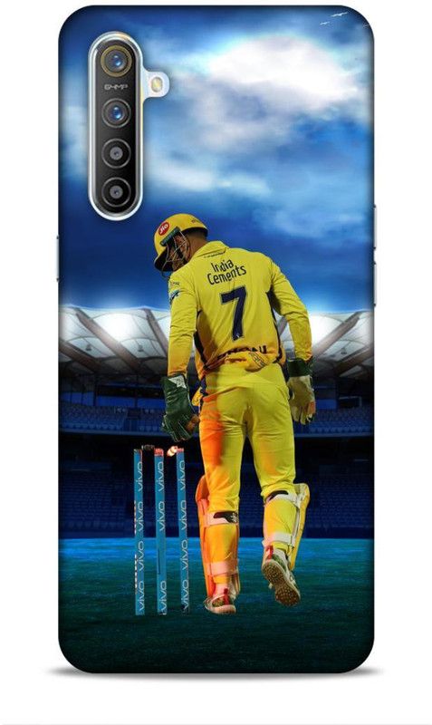 zingcart Back Cover for Dhoni Hitting Bails Editon Printed Back Cover Case For REALME X2  (Multicolor, Hard Case, Pack of: 1)
