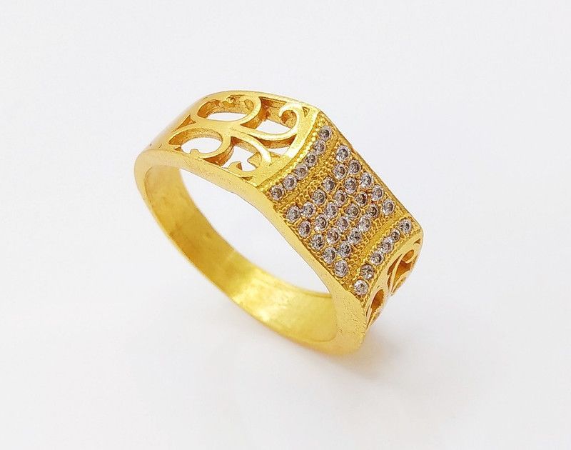 Brass Pearl Gold Plated Ring