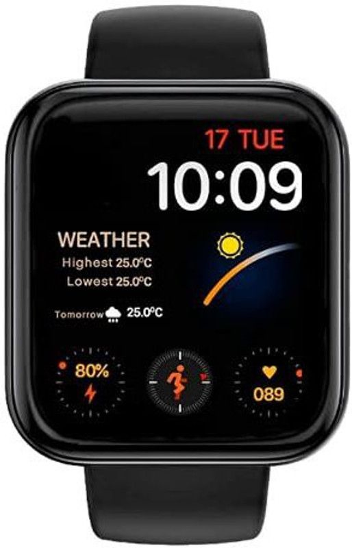 Rhobos (1+1 Years Replacement Warranty Special) D116 Touchscreen Smart Watch  (Black Strap, Size : Free Size)