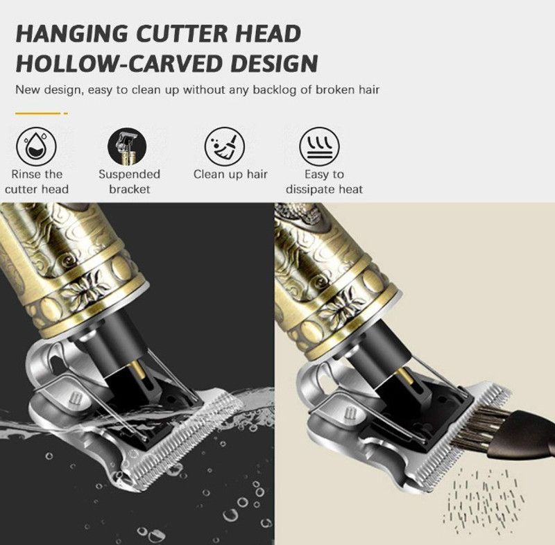 ROSTER Rechargeable Cordless Hair Clippers for men Grooming Kit 45 min Runtime 4 Length Settings  (Yellow)