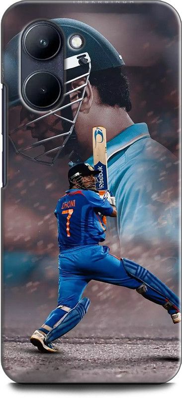 WallCraft Back Cover for Realme C33, RMX3624 MS DHONI, MAHENDRA SINGH DHONI, INDIAN JERSEY,  (Multicolor, Dual Protection, Pack of: 1)