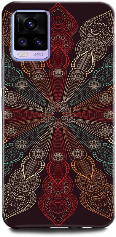 Afterglow Back Cover for Vivo V20 pro MANDALA, FLOWER, ABSTRACT, GEOMETRIC, DESIGN, GLITTER, PATTERN  (Multicolor, Shock Proof, Pack of: 1)