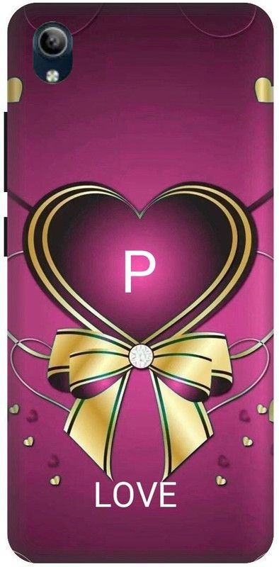 PHONE WALEY.COM Back Cover for VIVO Y91i , VIVO 1820 ,P letter,P name P word , Printed Back Cover  (Red, Hard Case, Pack of: 1)