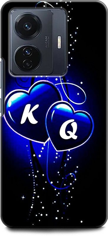 WallCraft Back Cover for Vivo T1 Pro 5G, V2151 K Q, K LOVES Q, NAME, ALPHABET, KQ LOVE, HART, BLUE  (Multicolor, Dual Protection, Pack of: 1)