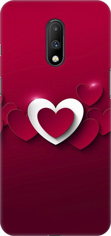 Coberta Case Back Cover for Oneplus 7  (Red, White)