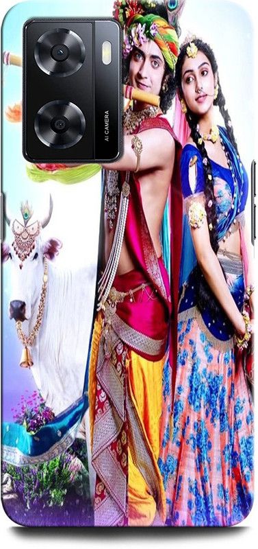 GRAFIQE Back Cover for OPPO A57 New KRISHNA, LORD KRISHNA, RADHA KRISHNA, GOD, KRISHN KANHIYA  (Multicolor, Shock Proof, Pack of: 1)
