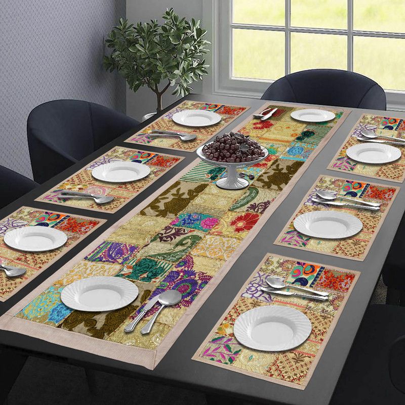 Handicraft Bazarr Beige 152 cm Table Runner  (Cotton)