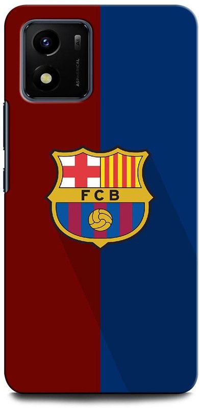 ORBIQE Back Cover for Vivo Y15s BARCELONA, LOGO, BARCELONA EMBLEM, FOOTBALL, FCB, SPORTS  (Multicolor, Hard Case, Pack of: 1)