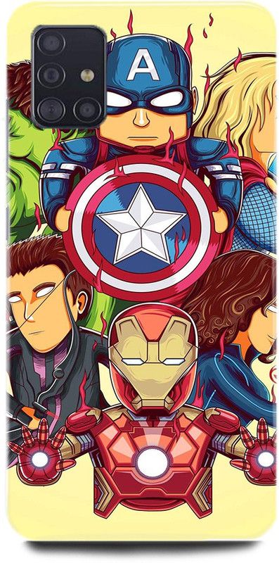 MP ARIES MOBILE COVER Back Cover for SAMSUNG Galaxy M51, Avenger Logo Avengers Marvels Superhero superheroes avengers end game  (Multicolor, Hard Case, Pack of: 1)
