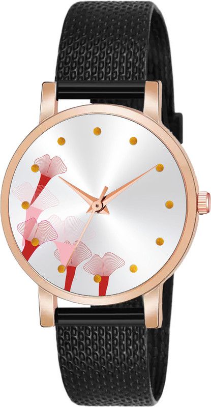 Attractive Multicolor Flower Designer (Girls-Women-Ladies) Analog Watch - For Girls