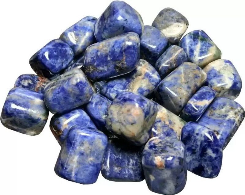 NDS NIRVANA LAPIS LAZULI TUMBLES 100 gm Polished Asymmetrical Crystal Pebbles  (Blue 0.1 kg)