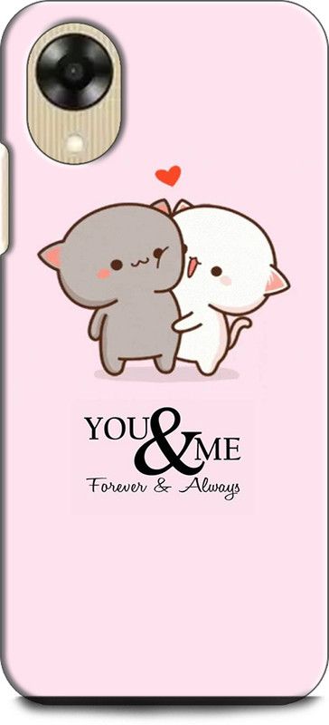 WallCraft Back Cover for OPPO A17K, CPH2471 LOVE, KITTY, COUPLE, EMOJII, CUTE CAT, TENOR, CARTONE  (Multicolor, Dual Protection, Pack of: 1)